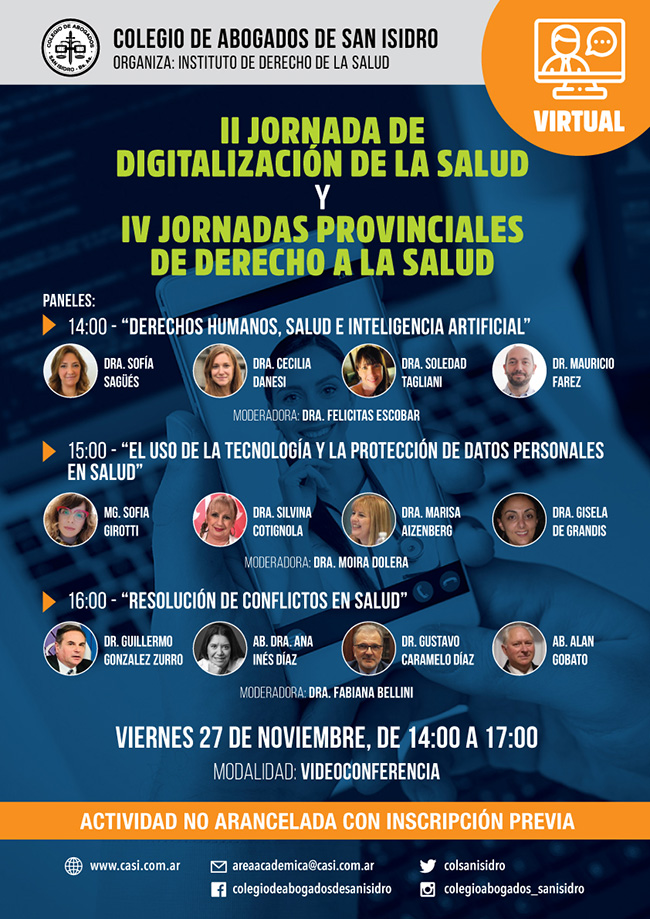 II Jornada de digitalización de la salud y IV Jornadas Provinciales de Derecho a la Salud