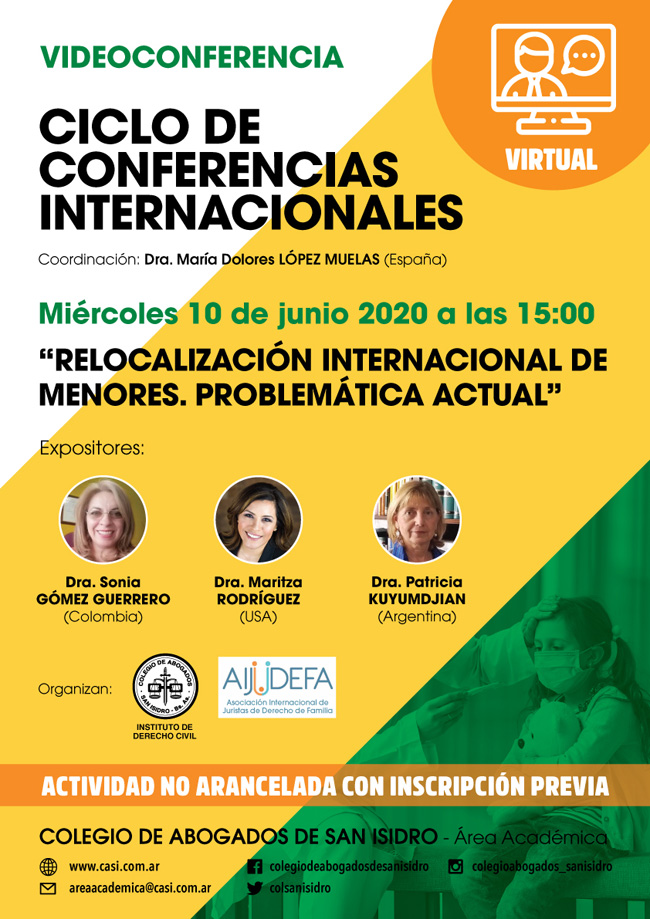 Relocalización internacional de menores. Problemática actual. Videoconferencia