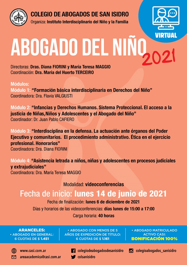 Abogado del niño. Curso 2021