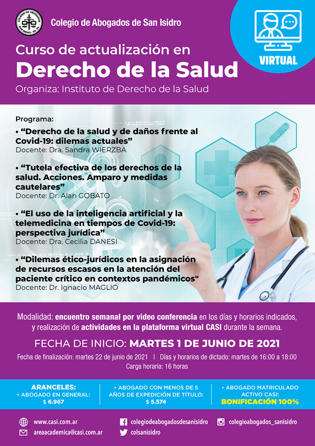 Derecho de la Salud. Curso de actualización 2021