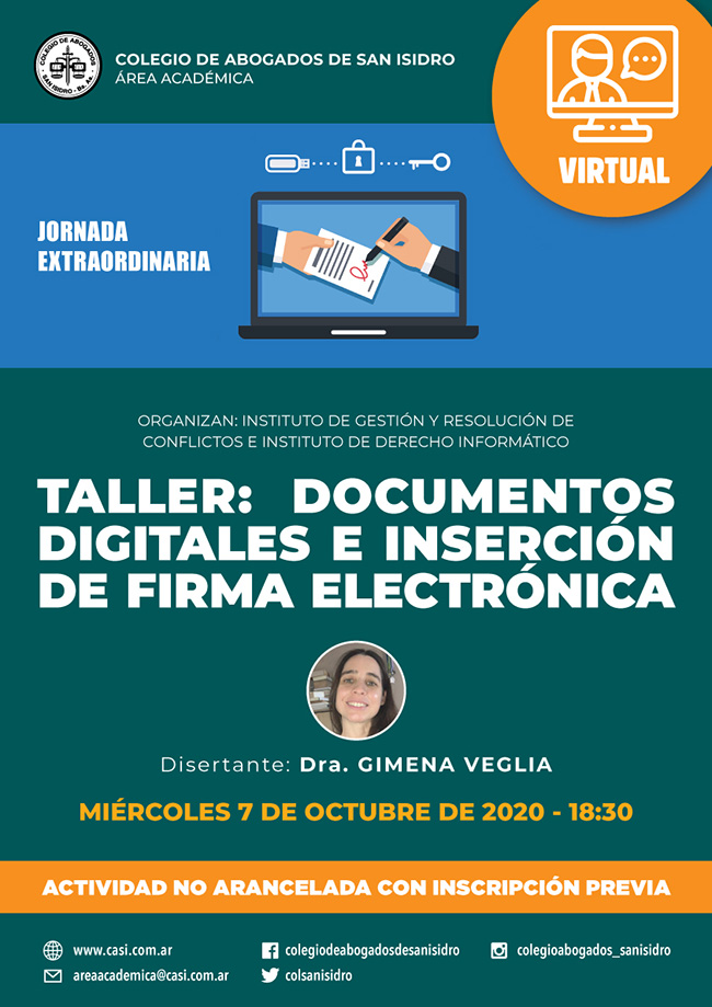 Documentos digitales e inserción de firma electrónica. Taller