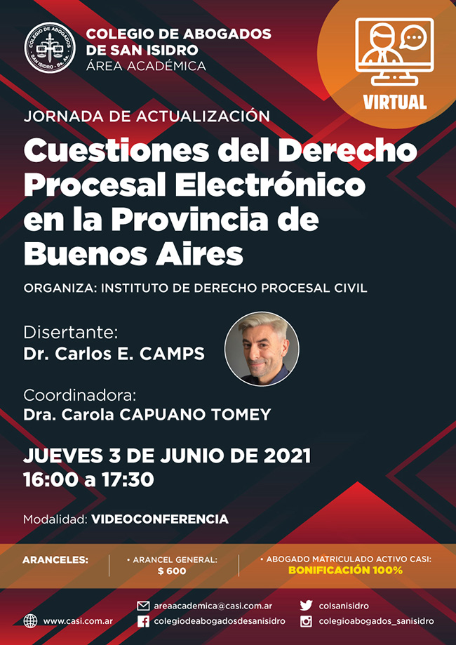 Cuestiones del Derecho Procesal Electrónico en la Prov. Bs. As. Jornada