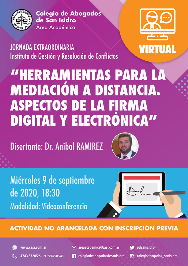 Herramientas para la mediación a distancia. Jornada de actualización