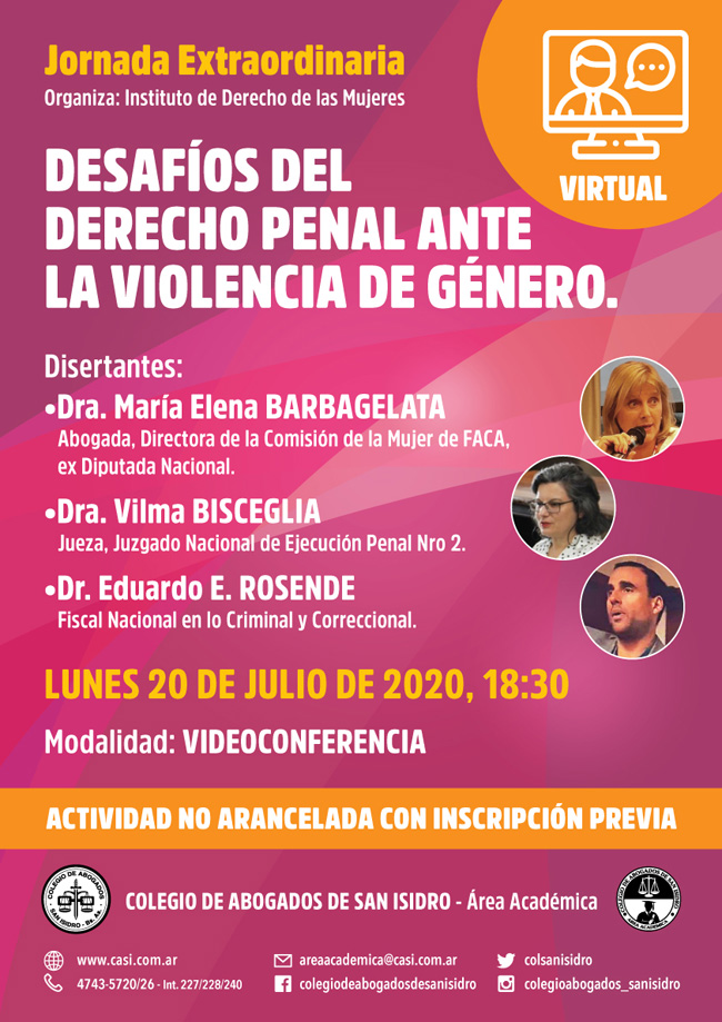 Desafíos del Derecho Penal ante la violencia de género. Jornada Extraordinaria