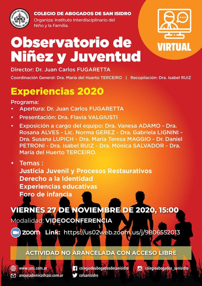 Observatorio de Niñez y Juventud: viernes 27/11